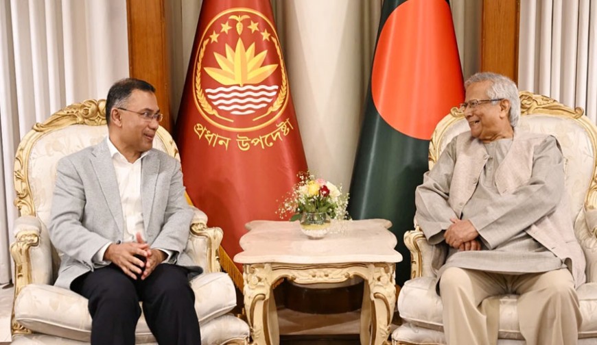 প্রধান উপদেষ্টার সঙ্গে বৈঠকে তারেক রহমান