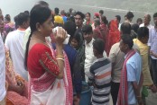 মহালয়ায় যশোরে দেবী দুর্গার আবাহন ও তিলতর্পণ