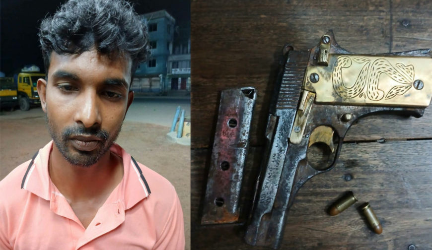 বেনাপোলে ভ্যানের ছাউনিতে লুকানো পিস্তল-গুলিসহ চালক গ্রেপ্তার