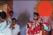 যশোরে রামকৃষ্ণ আশ্রমে কুমারী ও সন্ধিপূজা