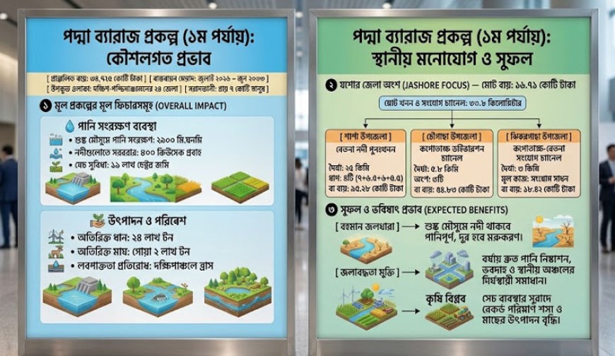 পদ্মা ব্যারাজ প্রকল্পের সুবিধা পৌঁছাবে যশোর পর্যন্ত