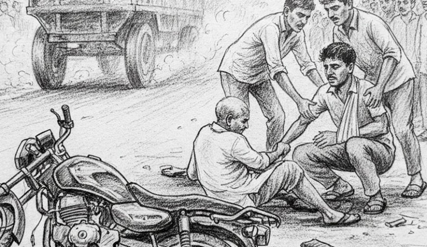 যশোরে ট্রলি-মোটরসাইকেল সংঘর্ষ, চাচা নিহত, ভাতিজা আহত