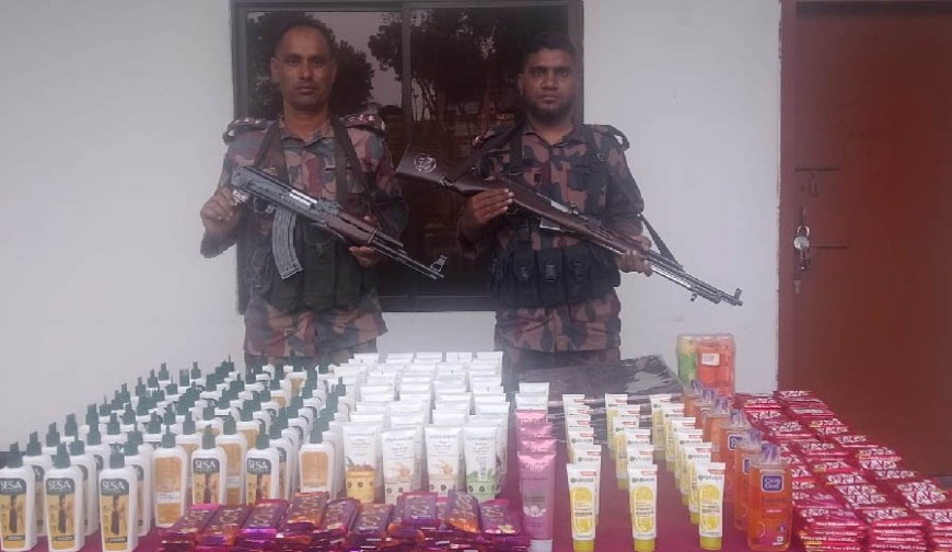 যশোর সীমান্তে বিজিবির অভিযানে ১০ লাখ টাকার চোরাচালানি পণ্য জব্দ