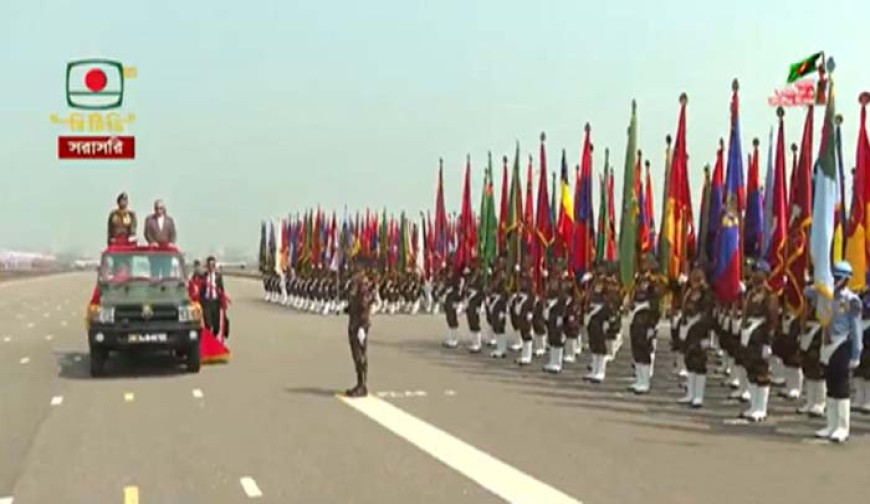 স্বাধীনতা ও জাতীয় দিবসের কুচকাওয়াজ, রাষ্ট্রপতির সালাম গ্রহণ