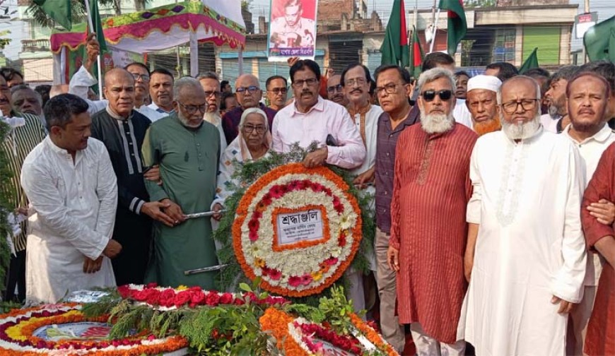 যশোরে বিএনপির বর্ণাঢ্য র‌্যালি ও পুষ্পস্তবক অর্পণ