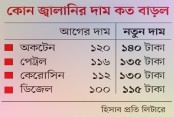 অকটেন পেট্রল ডিজেল ও কেরোসিনের দাম বাড়ল