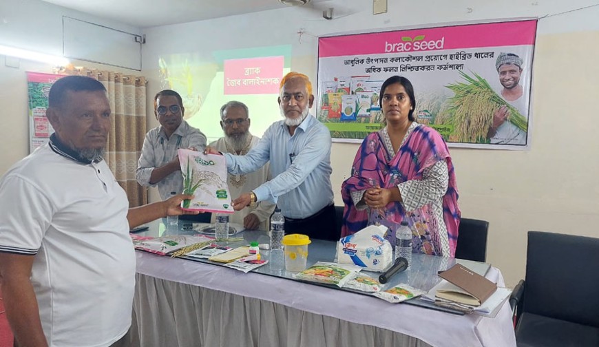 আধুনিক প্রযুক্তিতে হাইব্রিড ধানের ফলন বাড়াতে যশোরে ব্র্যাকের কর্মশালা