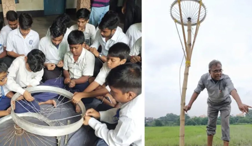 পশ্চিমবঙ্গে বজ্রপাত আটকাতে স্কুল ছাত্ররা বানিয়েছে যে যন্ত্র