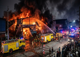 রাজধানিতে কেমিক্যাল গুদামে আগুন, নিয়ন্ত্রণে ফায়ারের ৬ ইউনিট