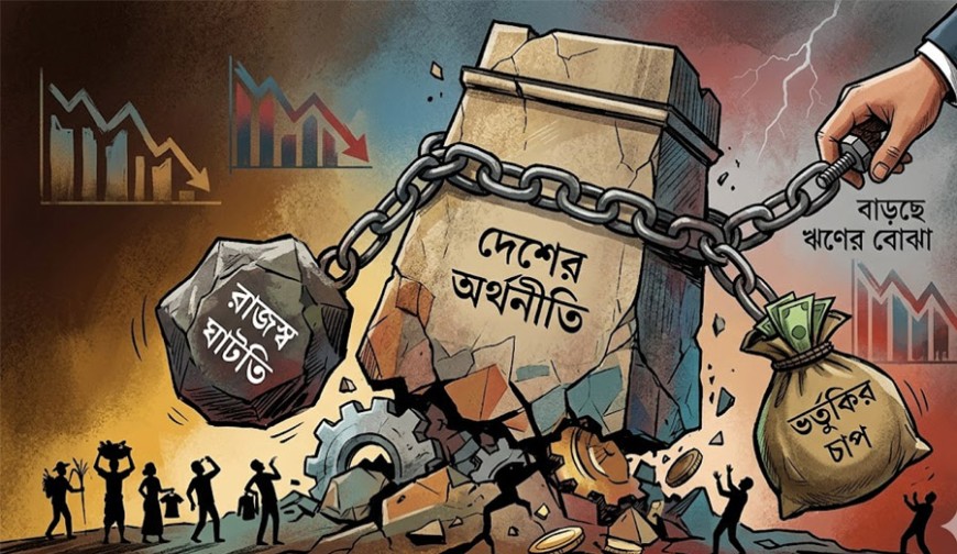 সংকটে  অর্থনীতি: রাজস্ব ঘাটতি ও ভর্তুকির চাপে বাড়ছে ঋণের বোঝা