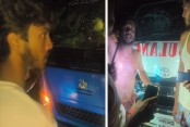 জনতা ও পুলিশের ধাওয়া খেয়ে পালালো ডাকাত দল: পিকআপ জব্দ, অ্যাম্বুলেন্স ভাঙচুর