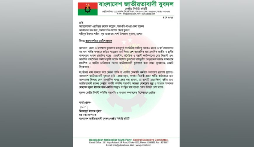 আনসারুল হক রানাসহ যশোর ও মাগুরা যুবদলের ৩ নেতাকে শো-কজ
