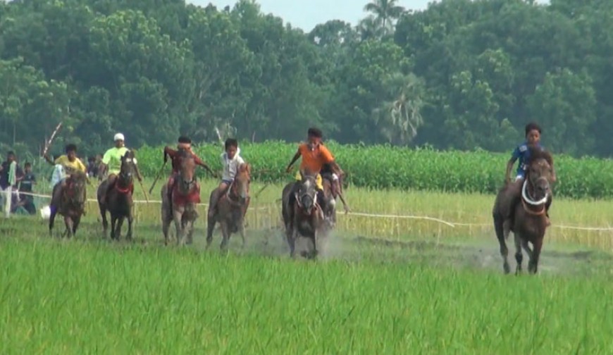 বাউলিয়া গ্রামে ঘোড়দৌড় ও ভাবগানের আসর