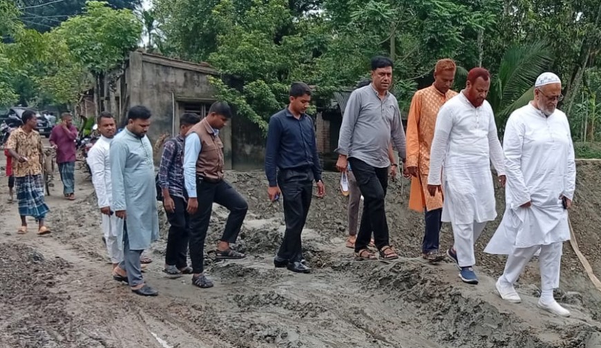 গ্রামীণ অবকাঠামো সংস্কার প্রকল্প পরিদর্শনে এমপি ডা. মোসলেহ উদ্দিন ফরিদ