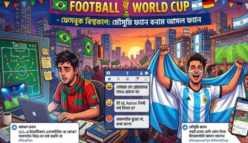 ফেসবুকে বিশ্বকাপ: মৌসুমি ফ্যান বনাম আসল ফ্যান