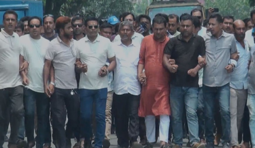 বাঘারপাড়ায় বিএনপির প্রতিরোধ মিছিল