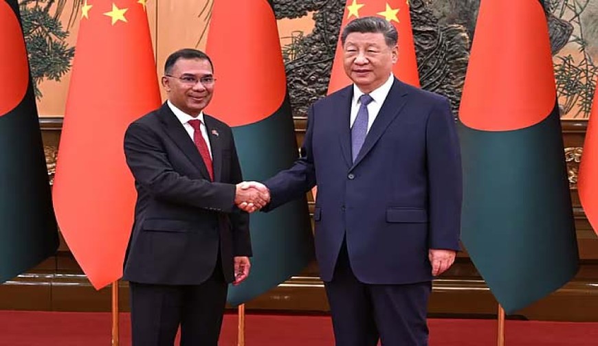 চীনের প্রেসিডেন্টের সঙ্গে প্রধানমন্ত্রী তারেক রহমানের সাক্ষাৎ