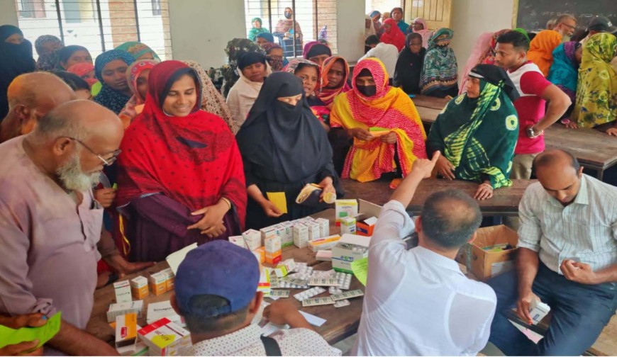 চৌগাছায় ফ্রি মেডিকেল ক্যাম্পে সহস্রাধিক  মানুষের চিকিৎসাসেবা