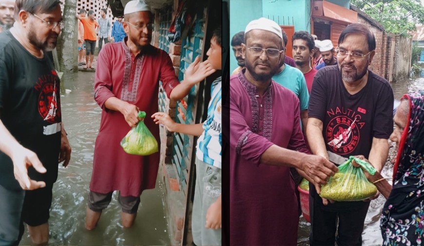 পানিবন্দি মানুষের মাঝে জামায়াতের রান্না করা খাবার বিতরণ অব্যাহত