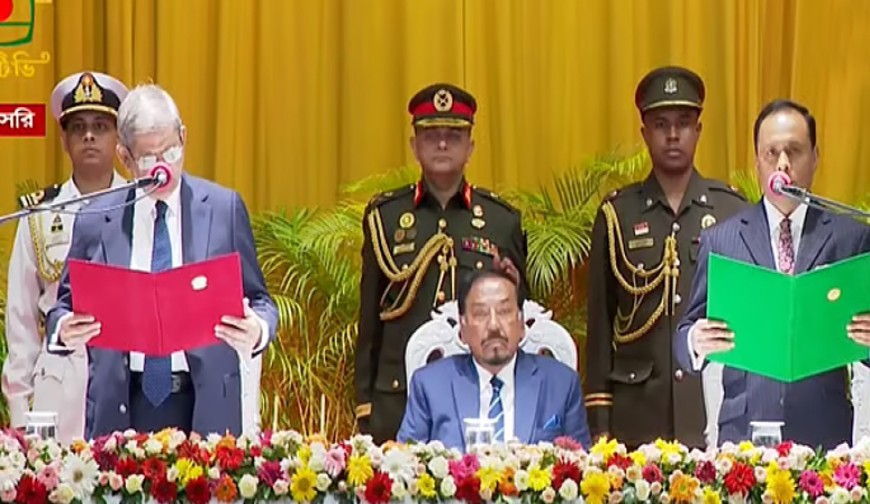 শপথ নিলেন রাষ্ট্রপতি মির্জা ফখরুল ইসলাম আলমগীর