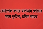 বেনাপোল বন্দরে মালামাল লোডের সময় দুর্ঘটনা, শ্রমিক আহত
