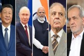 শি-পুতিনের সঙ্গে একই বৈঠকে মোদি-শেহবাজ-পেজেশকিয়ান