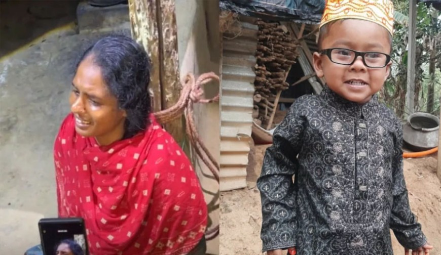 শিশুপুত্রকে কুপিয়ে হত্যা করলেন মা